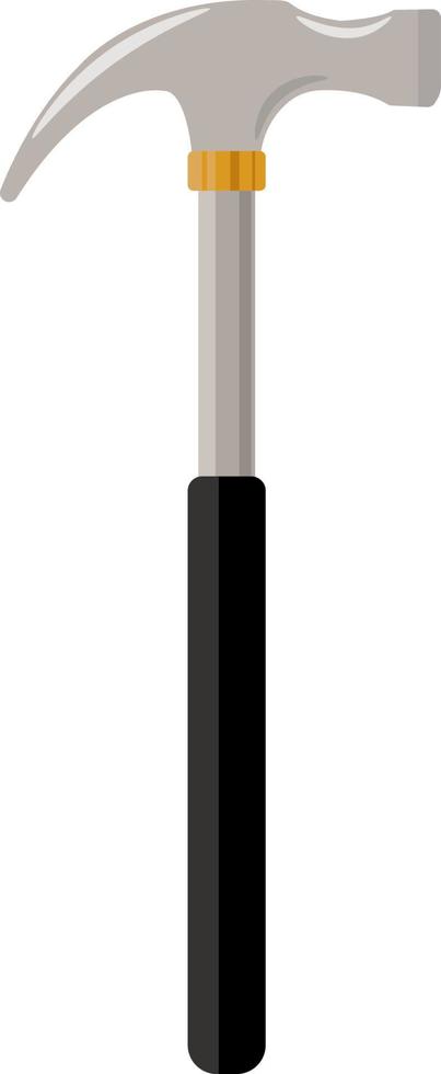 Hammer, illustration, vector on white background.