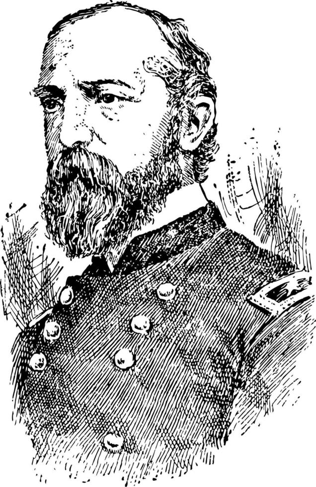 George Gordon Meade vintage illustration vector