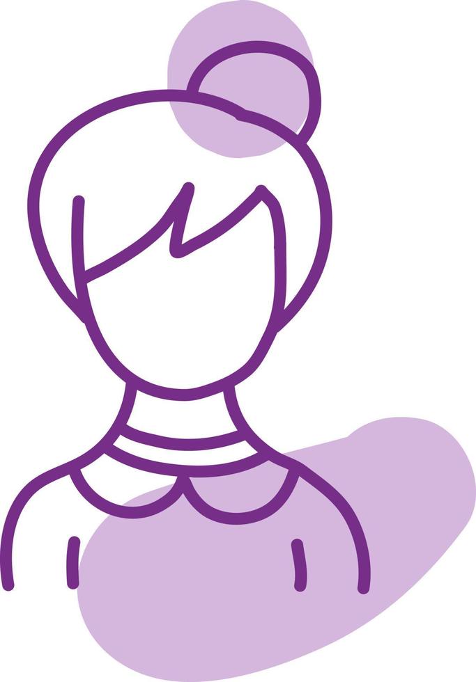 Lady in pink, illustration, vector, on a white background. vector
