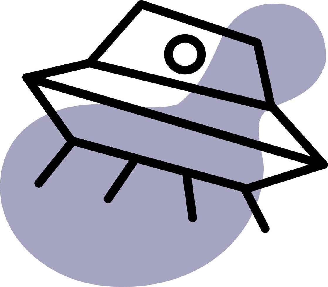 nave espacial extraterrestre, icono de ilustración, vector sobre fondo blanco