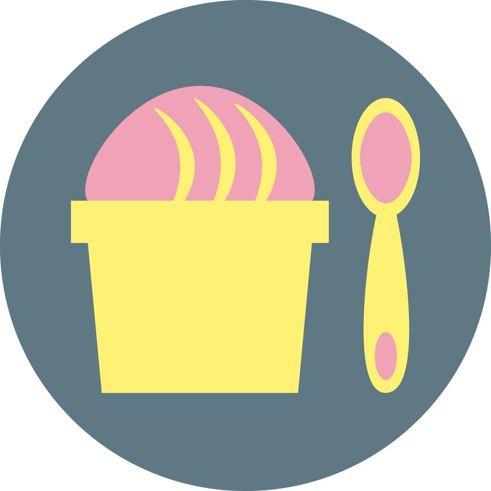 Ice cream in cup, illustration, on a white background. vector