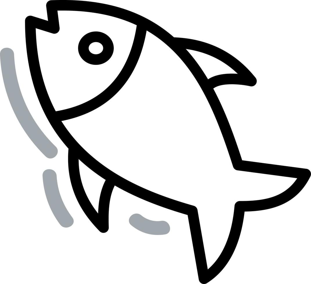 pescado frito, ilustración, vector, sobre un fondo blanco. vector
