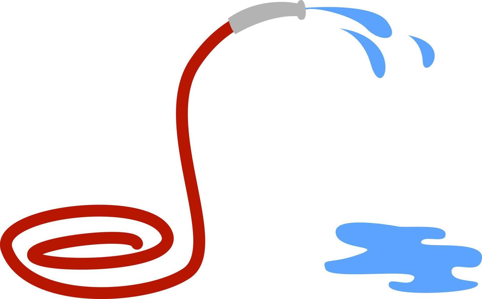 Water hose, illustration, vector on white background.