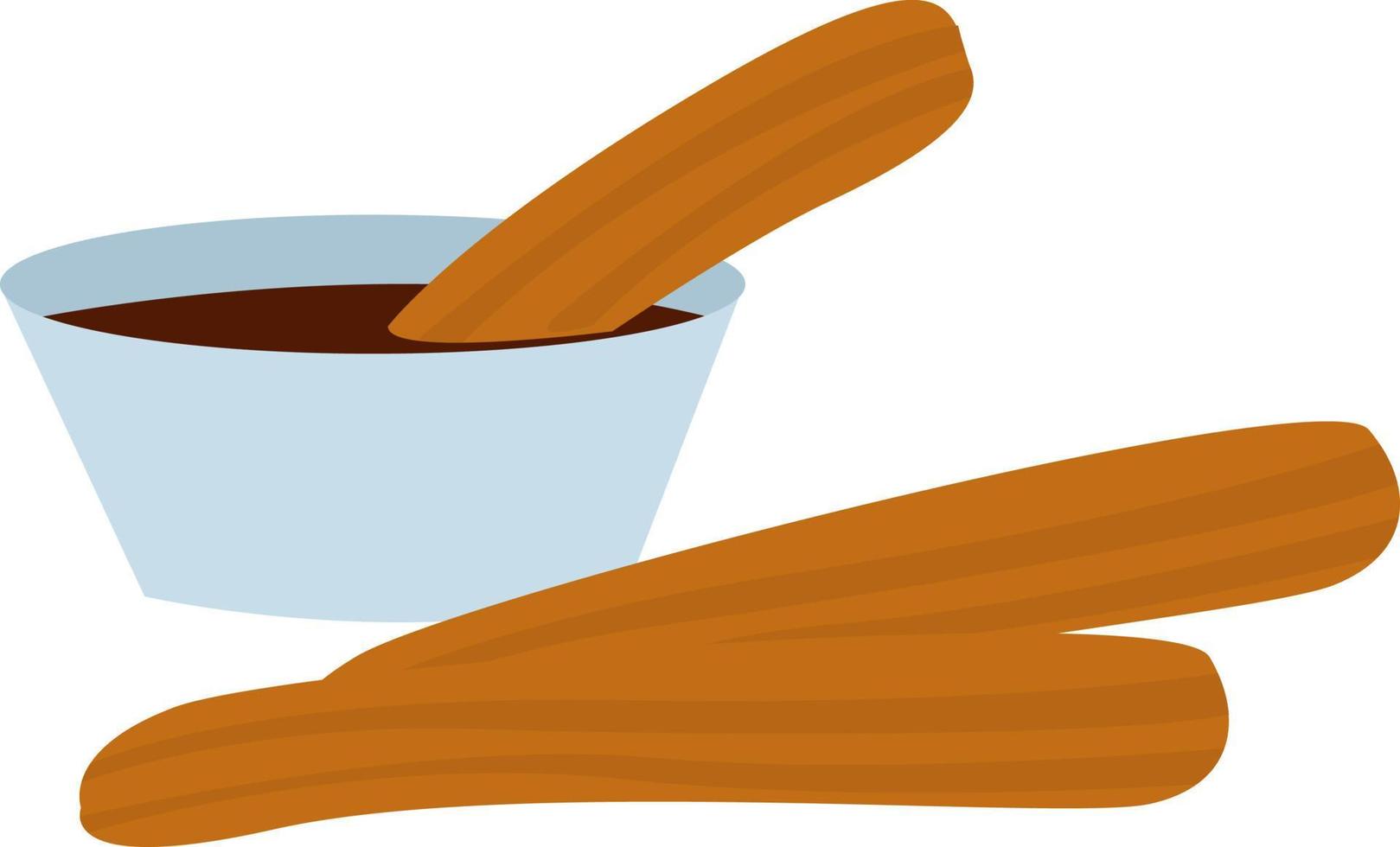 churros, ilustración, vector sobre fondo blanco.