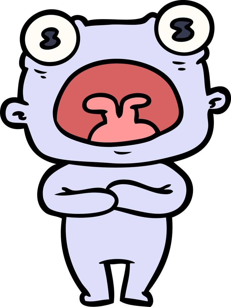 Cartoon weird alien creature vector