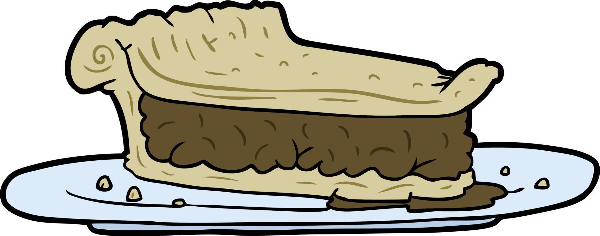 Cartoon tasty pie vector