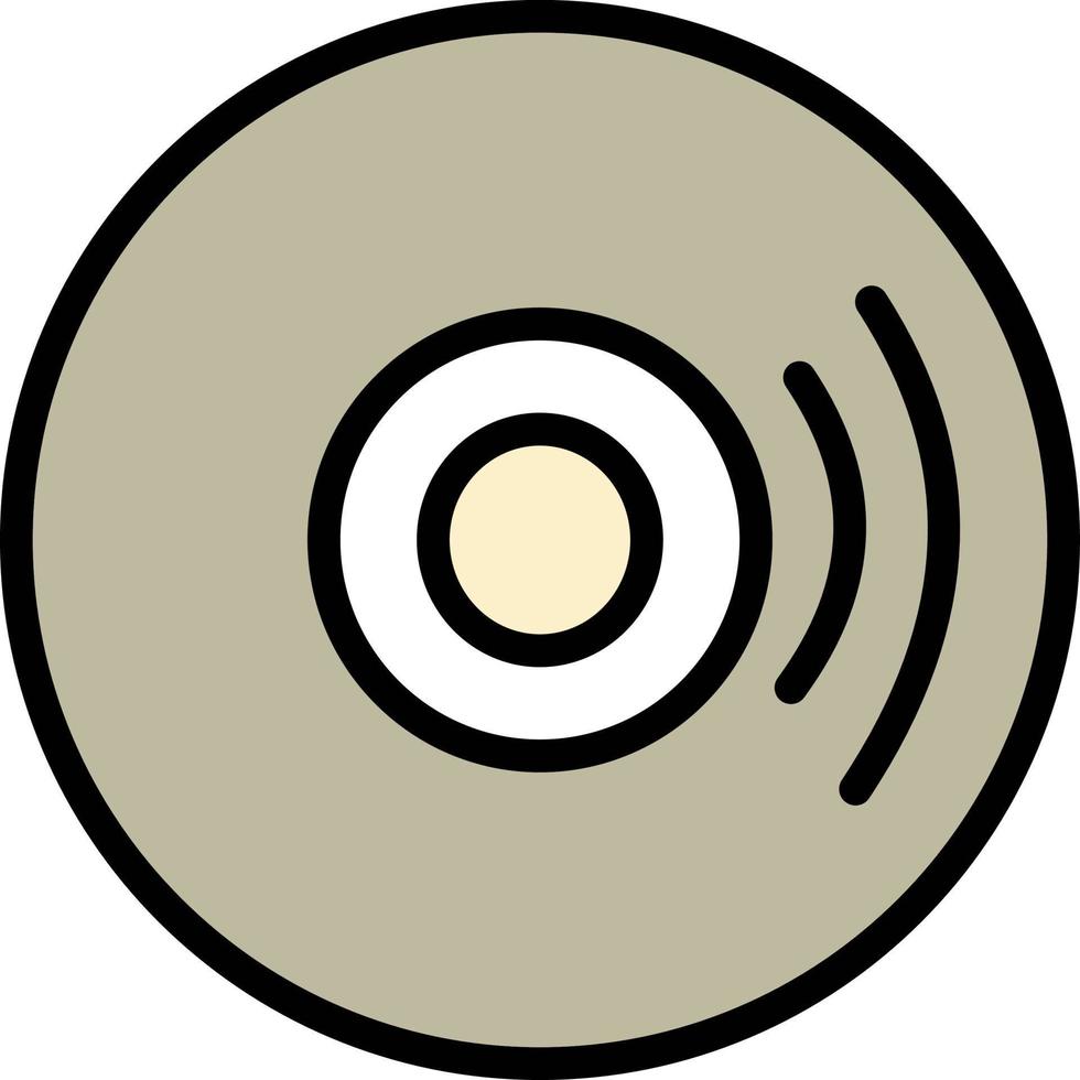 Music cd, illustration, vector on a white background.