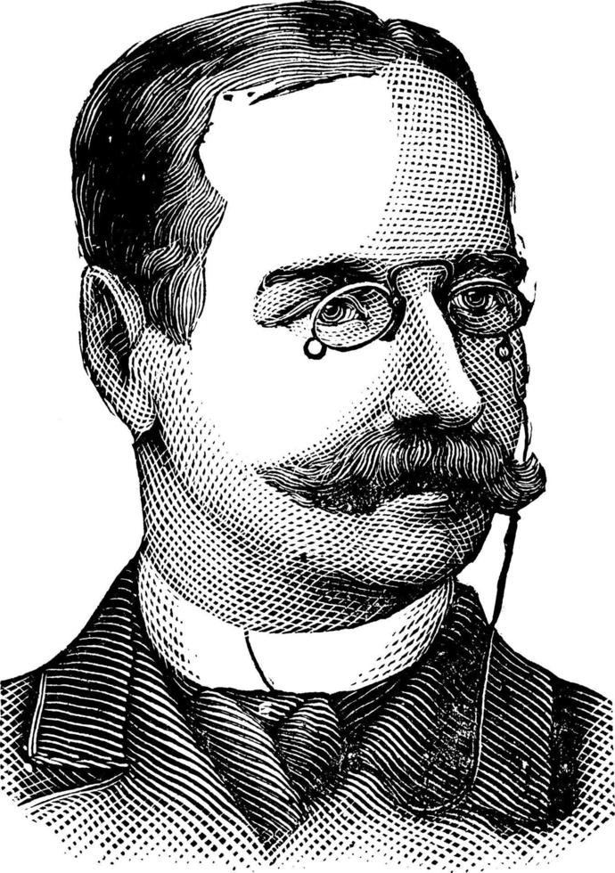 william collins whitney, ilustración de la vendimia vector