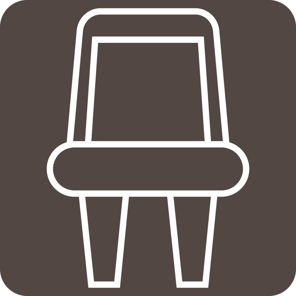 Dinner chair, illustration, vector on a white background.