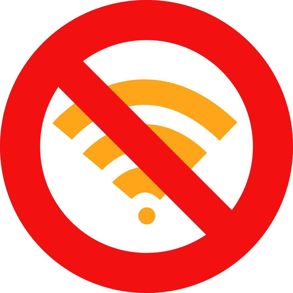 No internet allowed, illustration, vector on a white background.