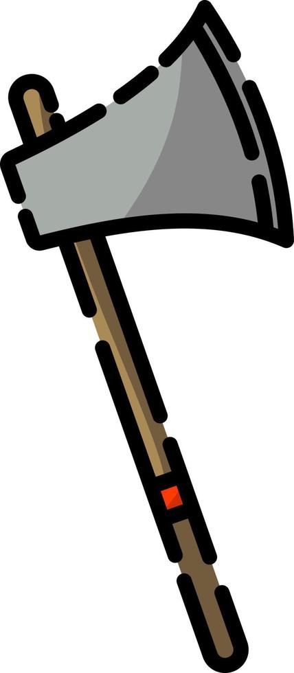 Gardening axe, illustration, vector on a white background.