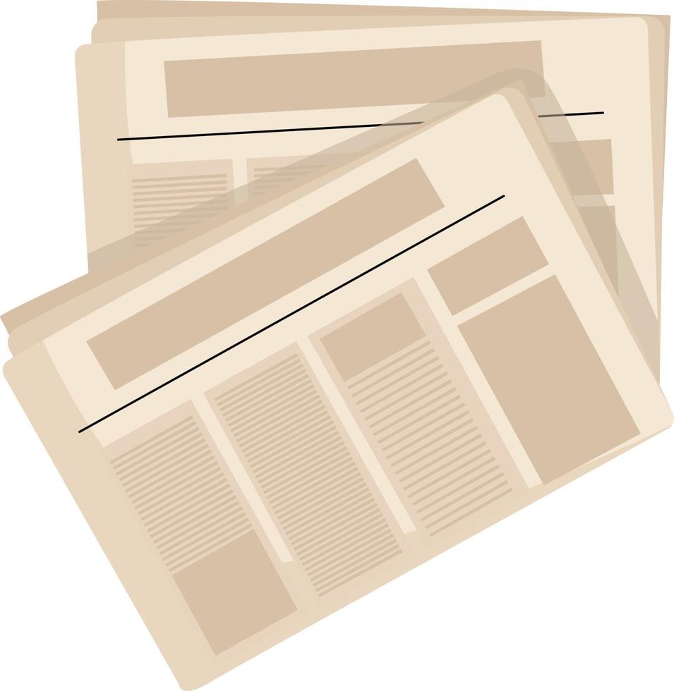 Old newspaper, illustration, vector on white background