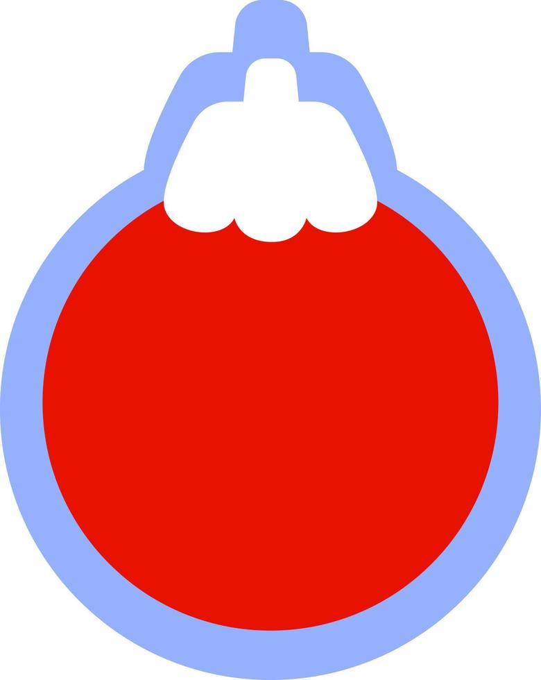 Red chrismas tree decoration, illustration, vector on a white background.