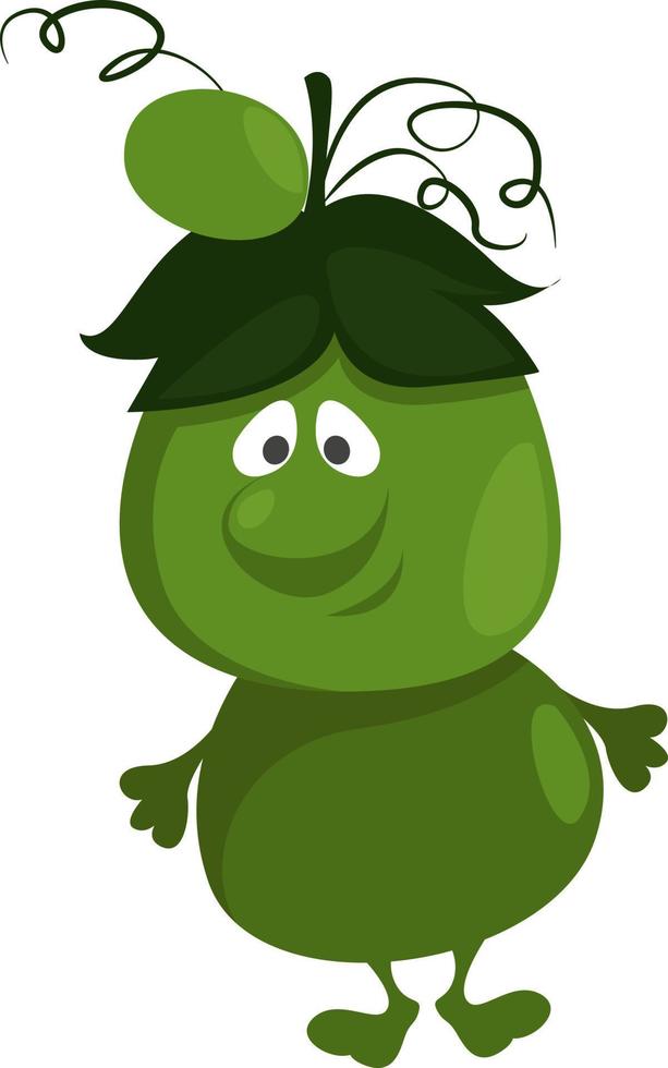 Cute green grape ,illustration,vector on white background vector