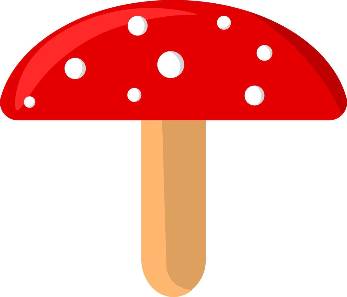 Mushroom, illustration, vector on white background.