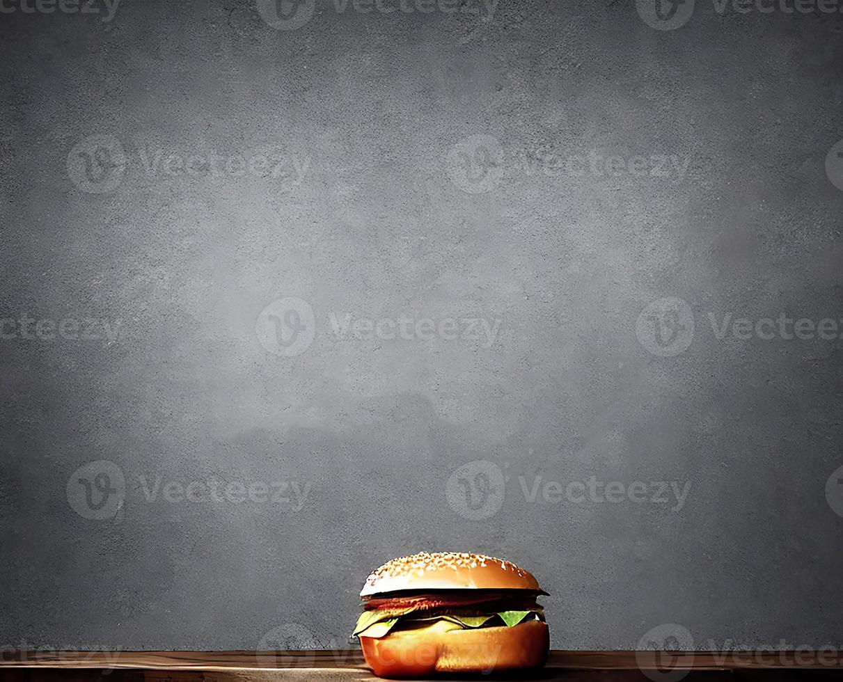 Gourmet fresh delicious homemade hamburger. photo