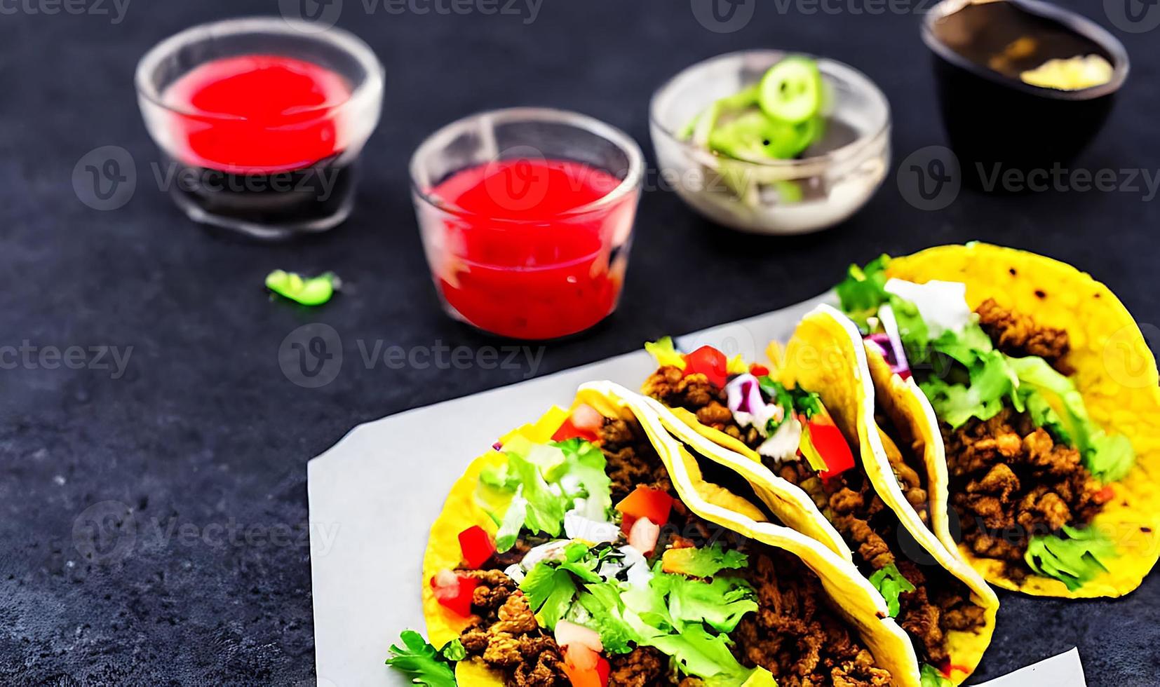 deliciosos tacos de comida mexicana. foto