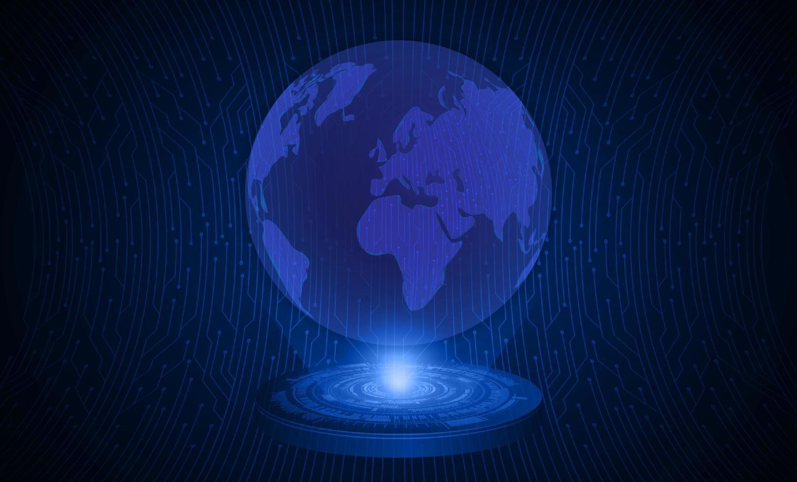 Modern Holographic World Map vector