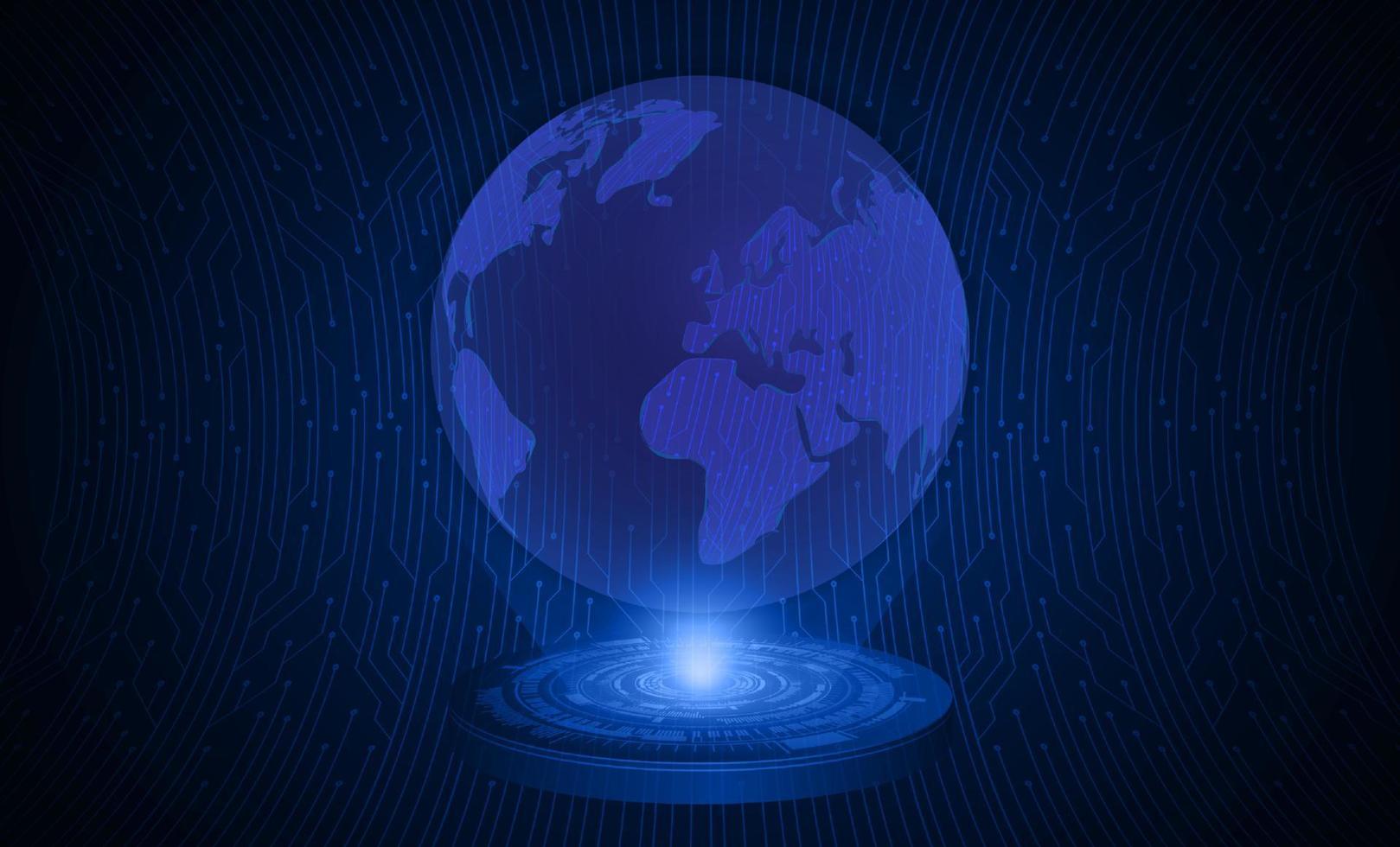 Modern Holographic World Map vector