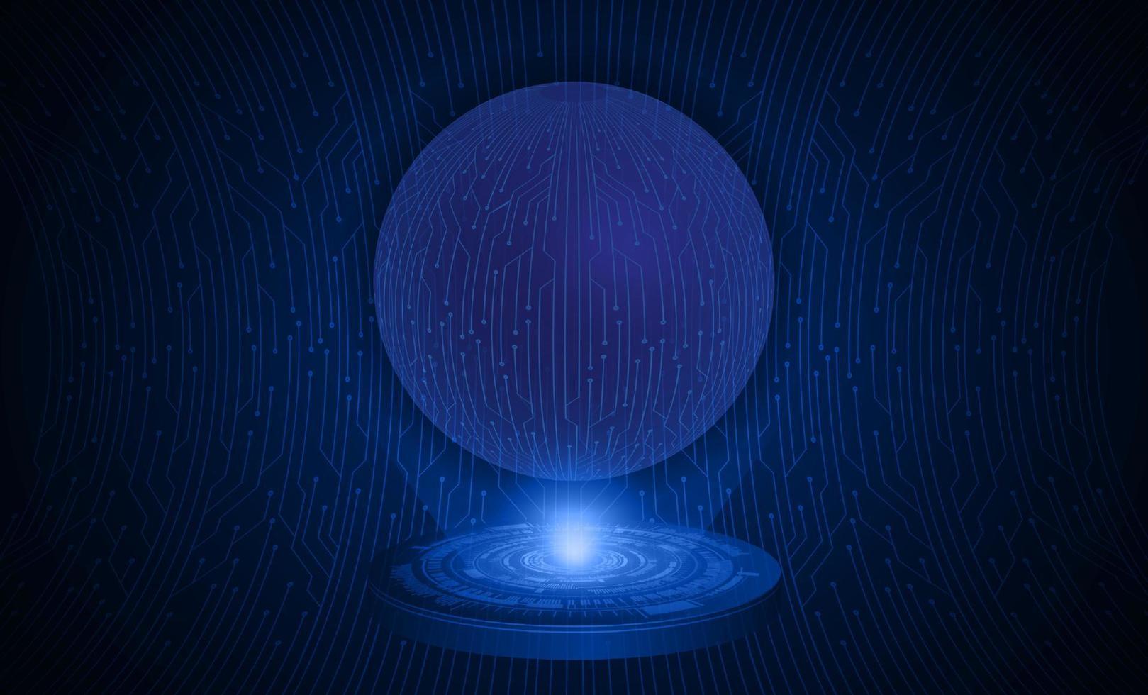 Modern Holographic Globe vector