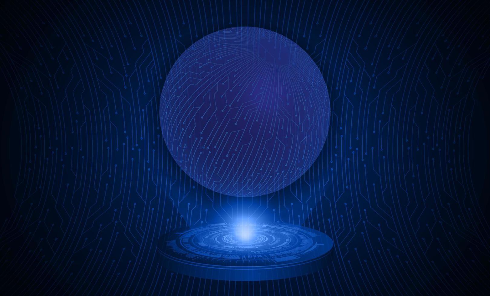 Modern Holographic Globe vector