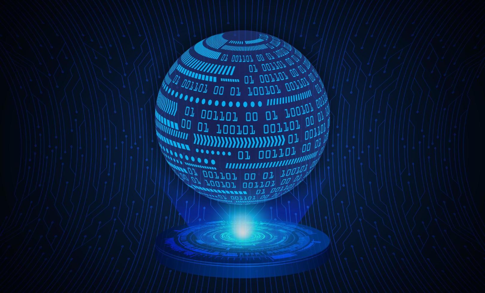 Modern Holographic Globe vector