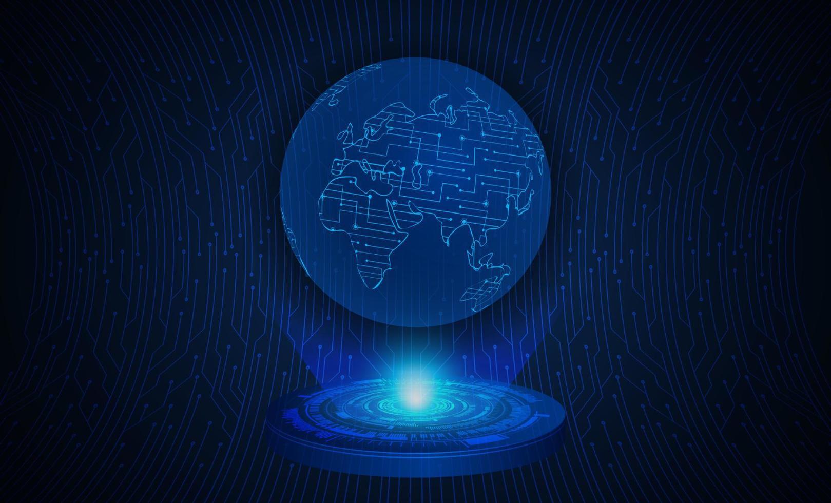 Modern Holographic World Map vector