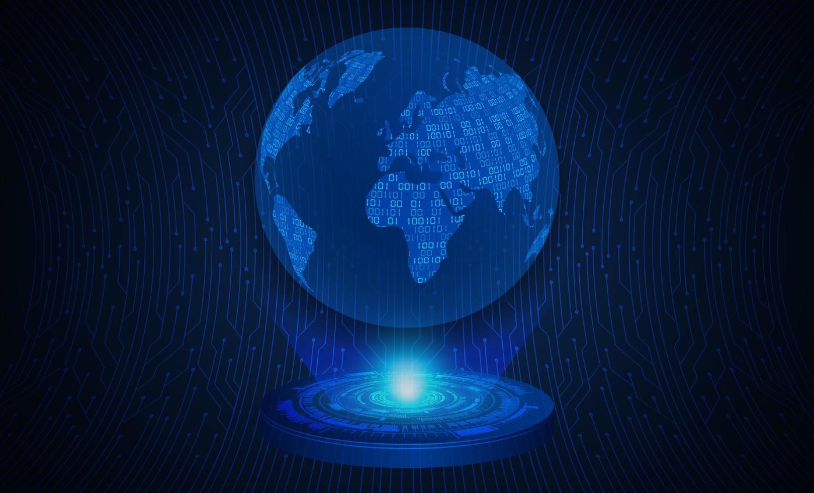 Modern Holographic World Map vector