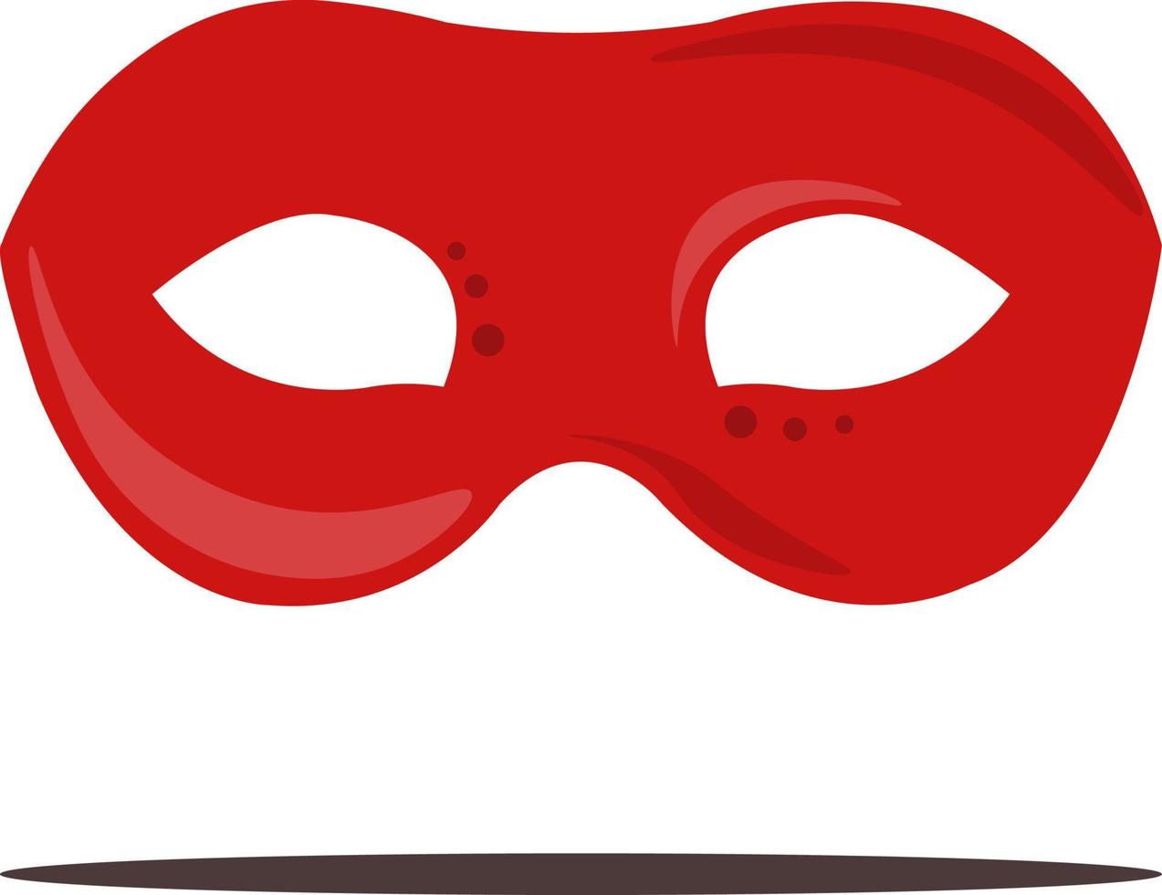 Red mask, illustration, vector on white background.