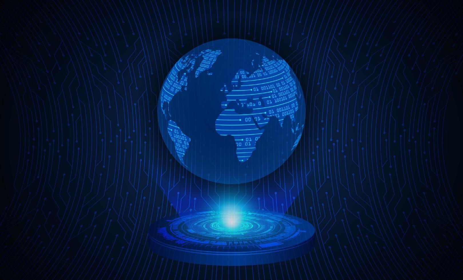 Modern Holographic World Map vector