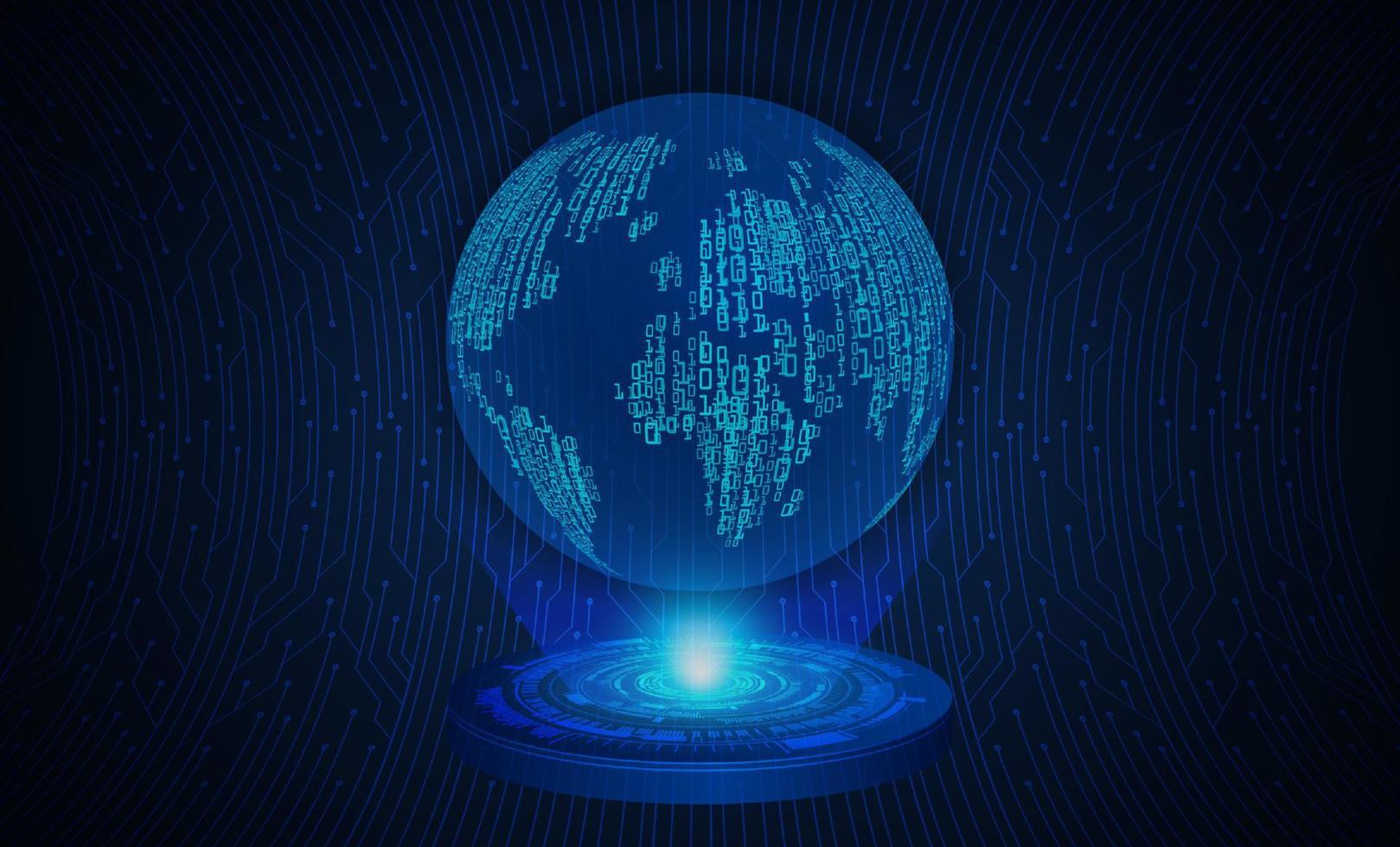 Modern Holographic World Map vector