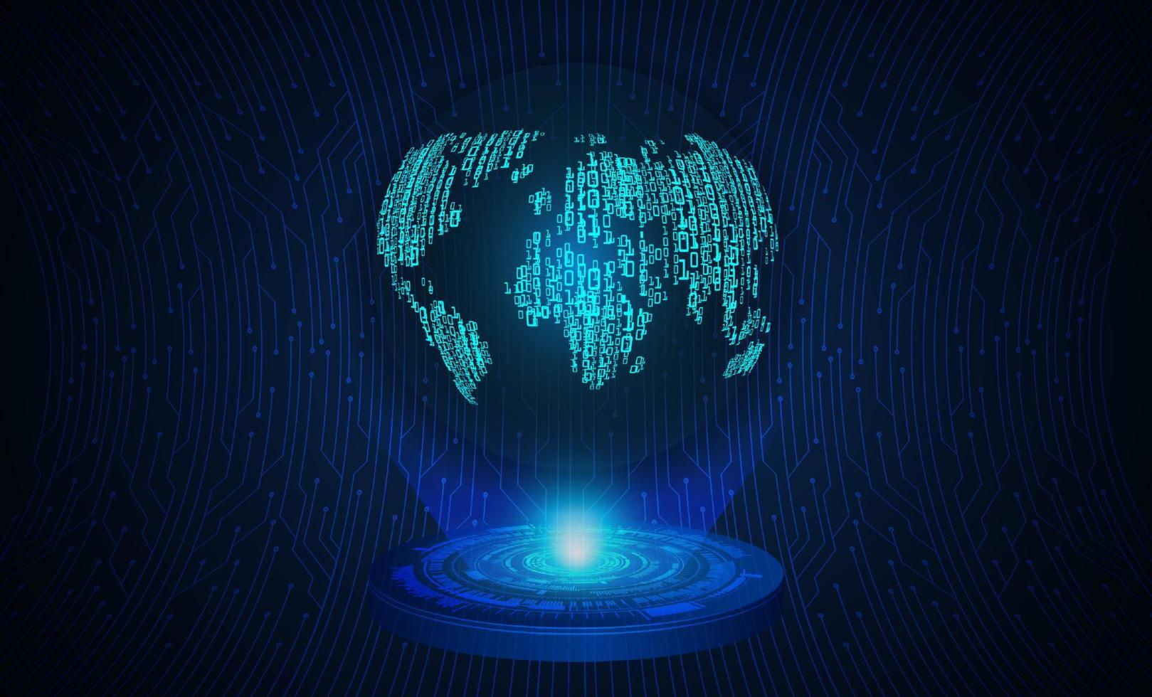 Modern Holographic World Map vector