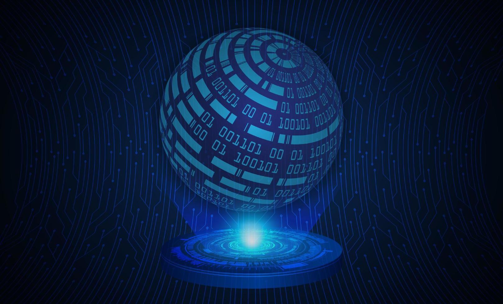 Modern Holographic Globe vector