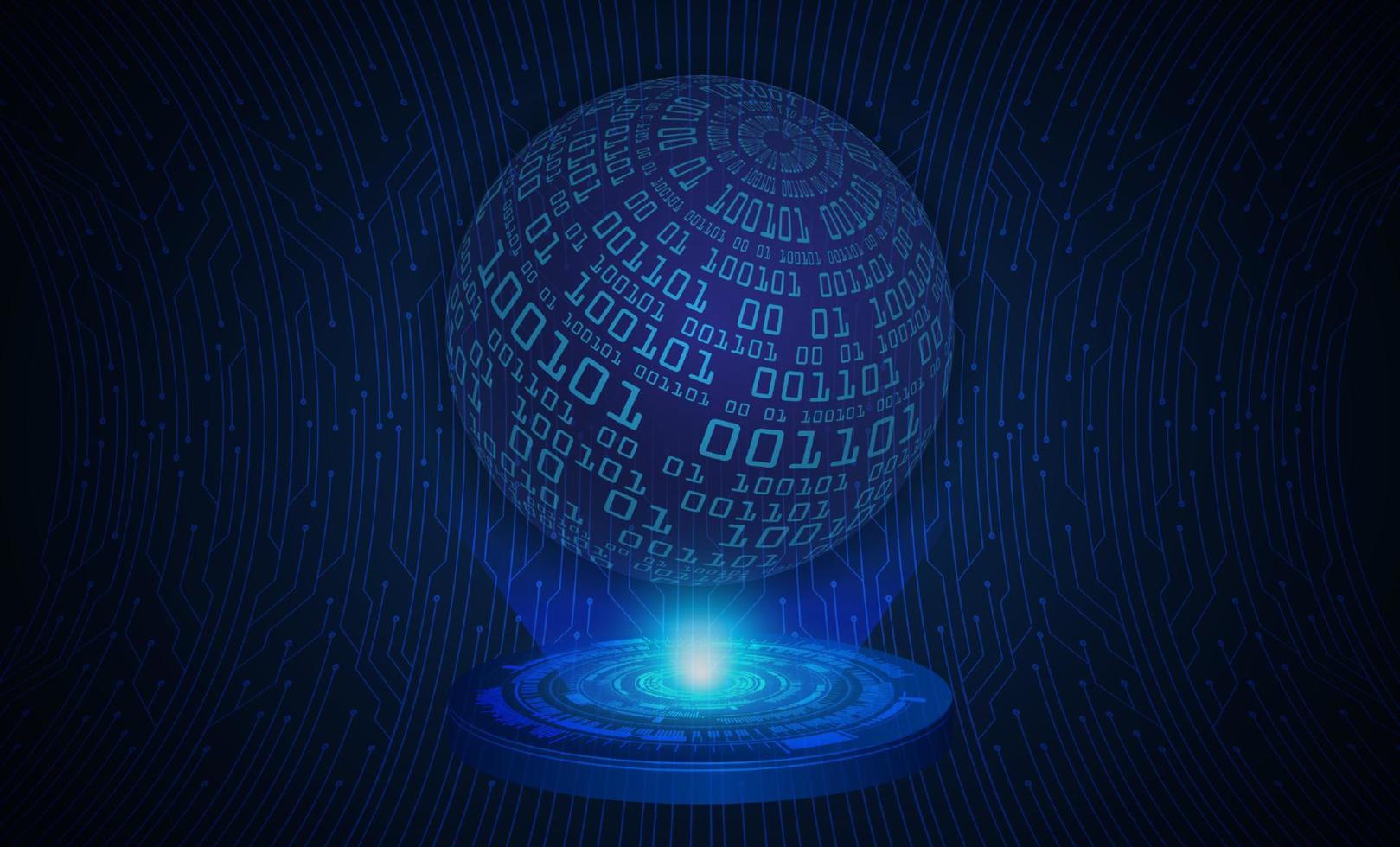 Modern Holographic Globe vector