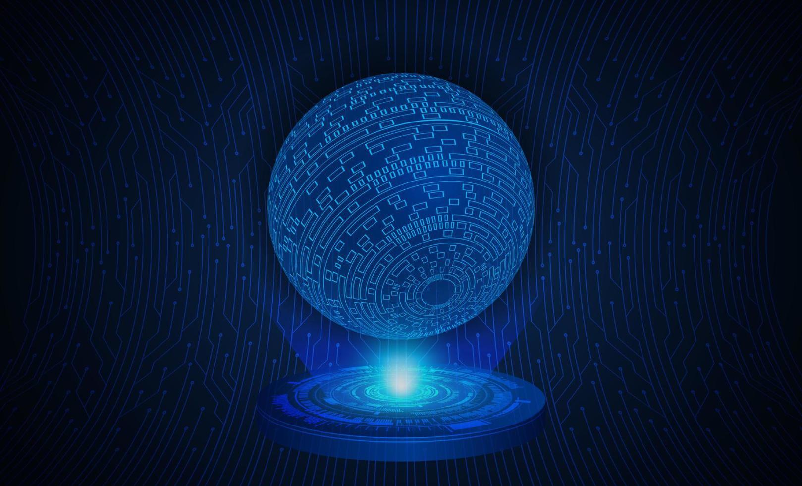 Modern Holographic Globe vector