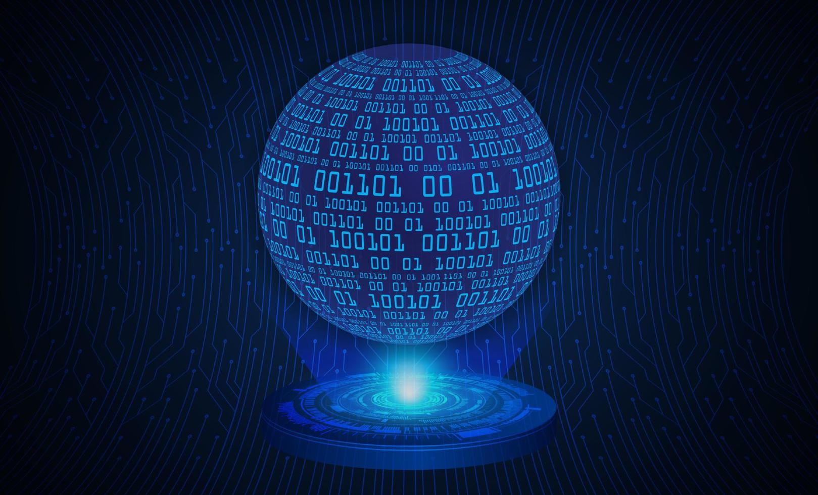 Modern Holographic Globe vector