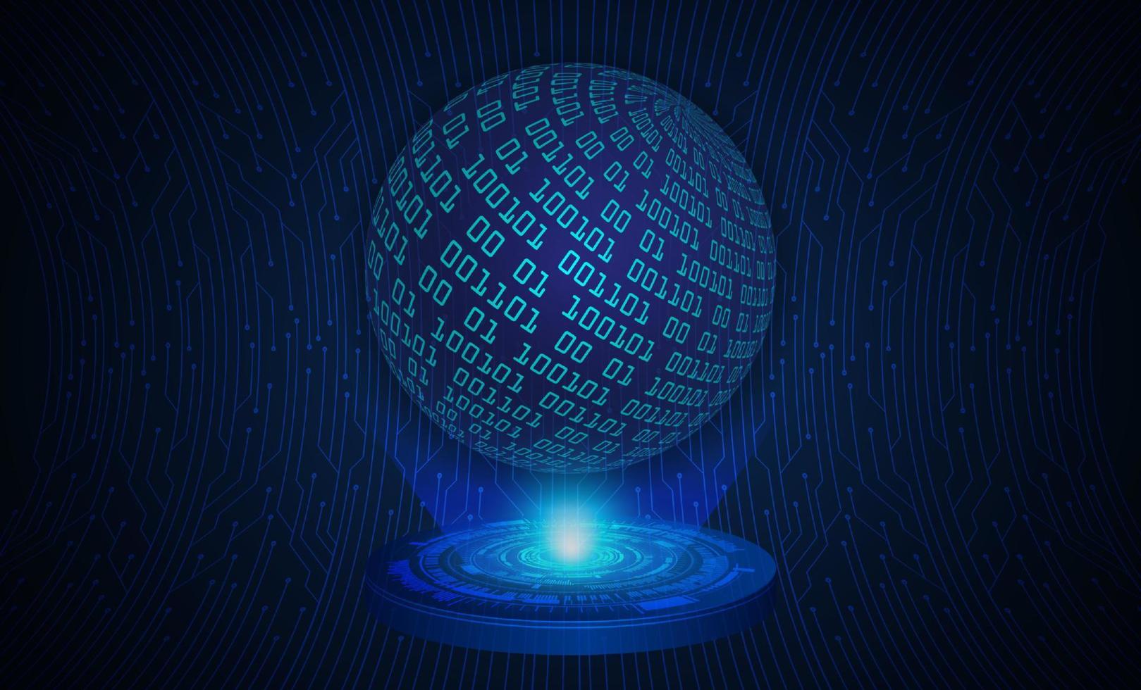 Modern Holographic Globe vector