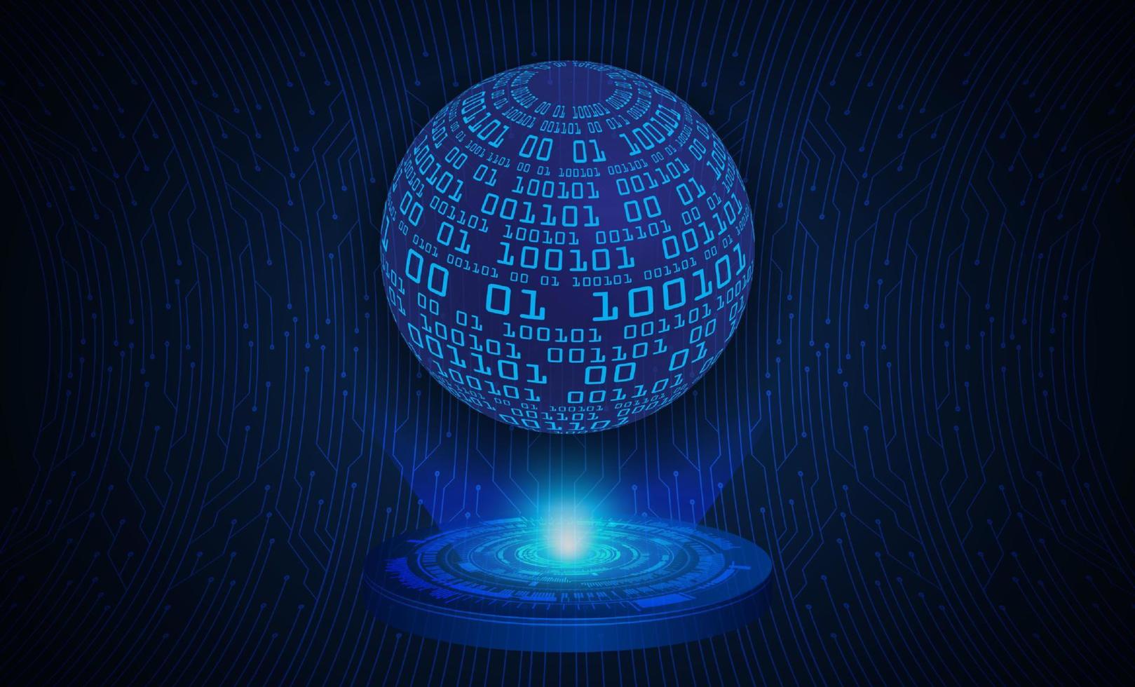 Modern Holographic Globe vector