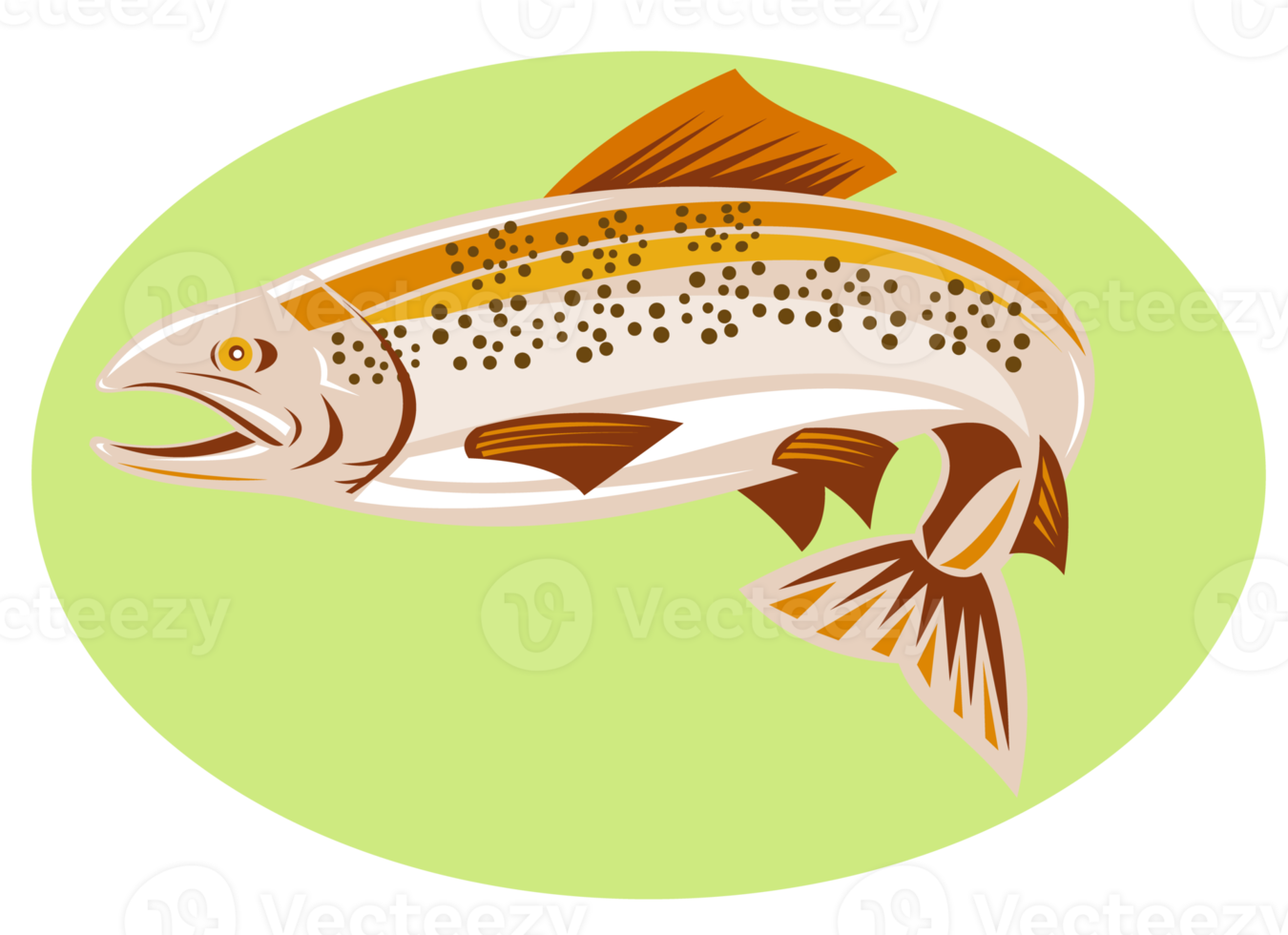 trout fish jumping png