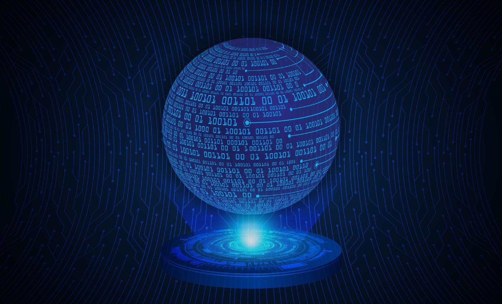 Modern Holographic Globe vector