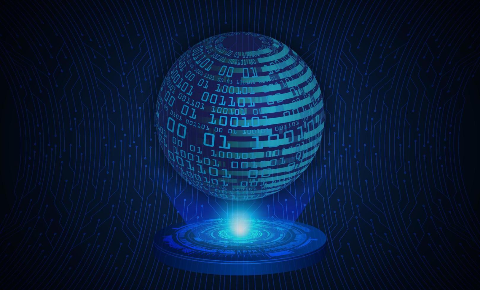 Modern Holographic Globe vector