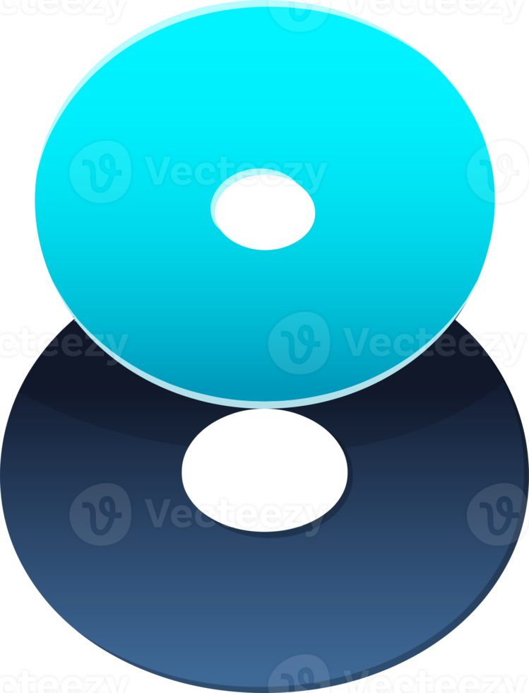 ilustração abstrata do logotipo da letra 8 em estilo moderno e minimalista png
