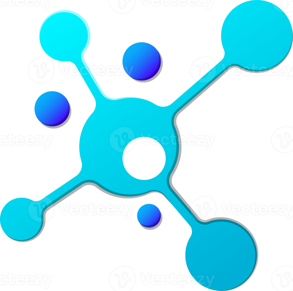 abstrakt punkt och förbindelse logotyp illustration i trendig och minimal stil png