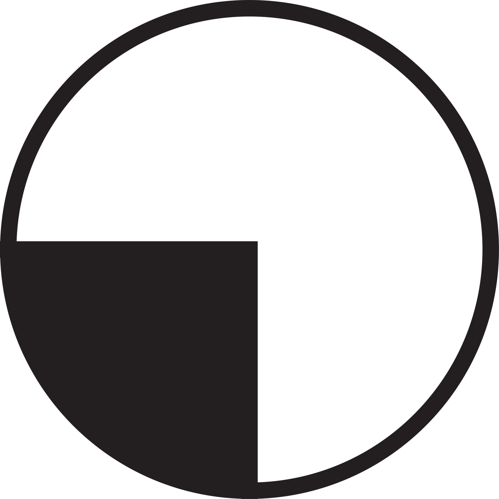 Abstract circle and square logo illustration in trendy and minimal