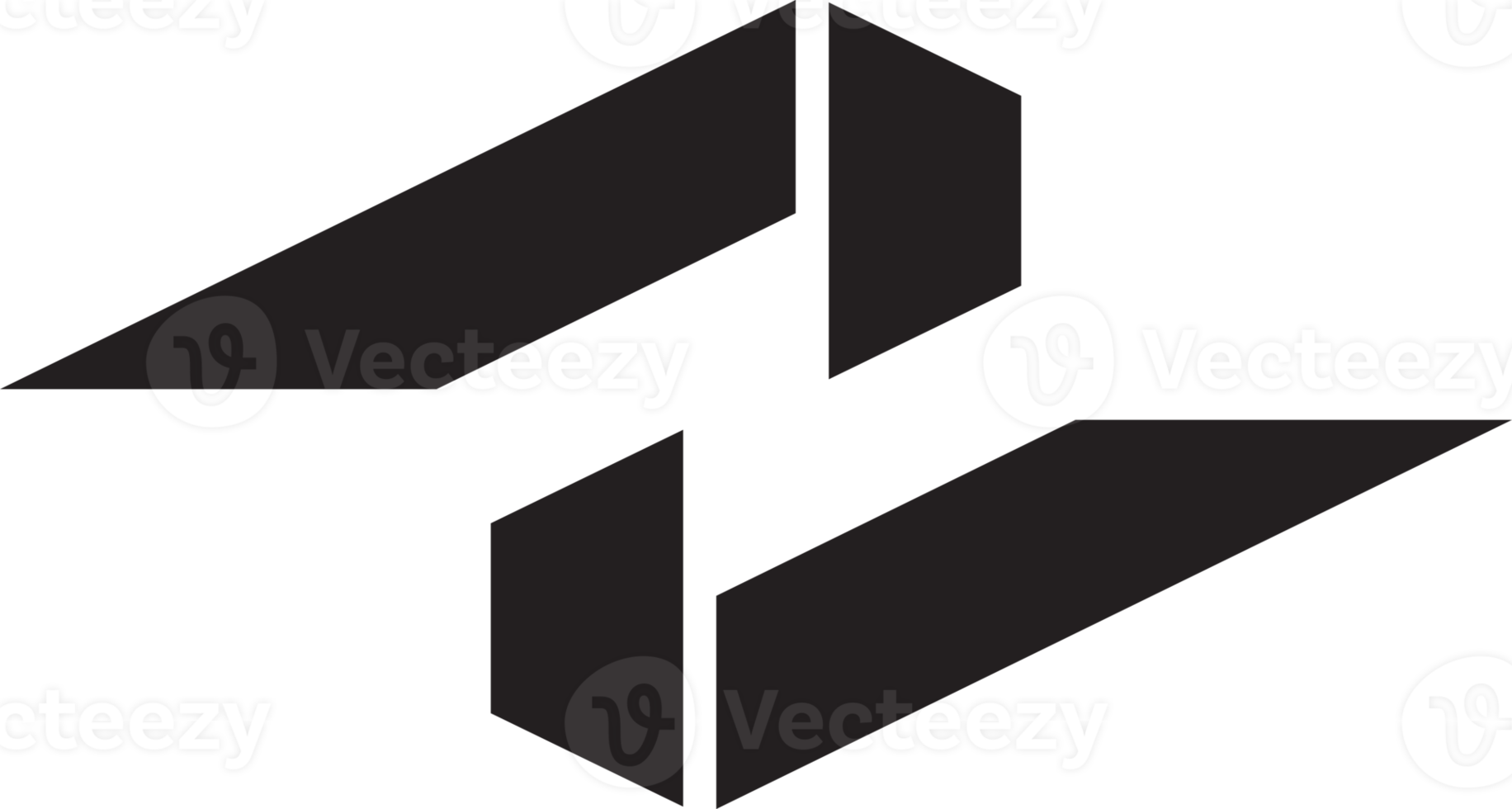 ilustração abstrata do logotipo de duas linhas em estilo moderno e minimalista png