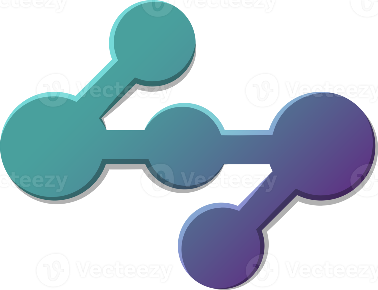 ponto abstrato e ilustração de logotipo de conexão em estilo moderno e minimalista png