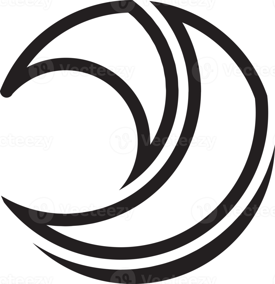 logotipo de círculo abstracto con ilustración de agujeros en un estilo moderno y minimalista png