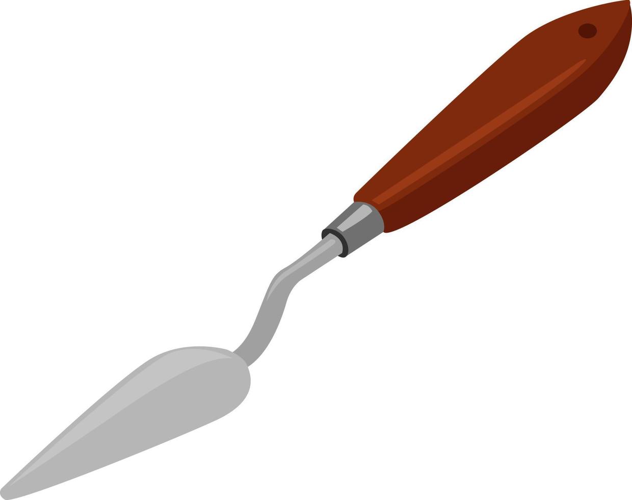 Small painting knife, illustration, vector on a white background.