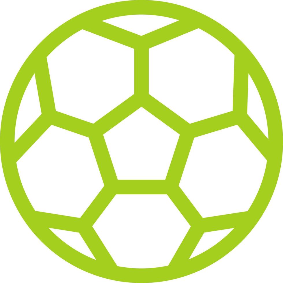 Green football ball, illustration, vector on a white background.