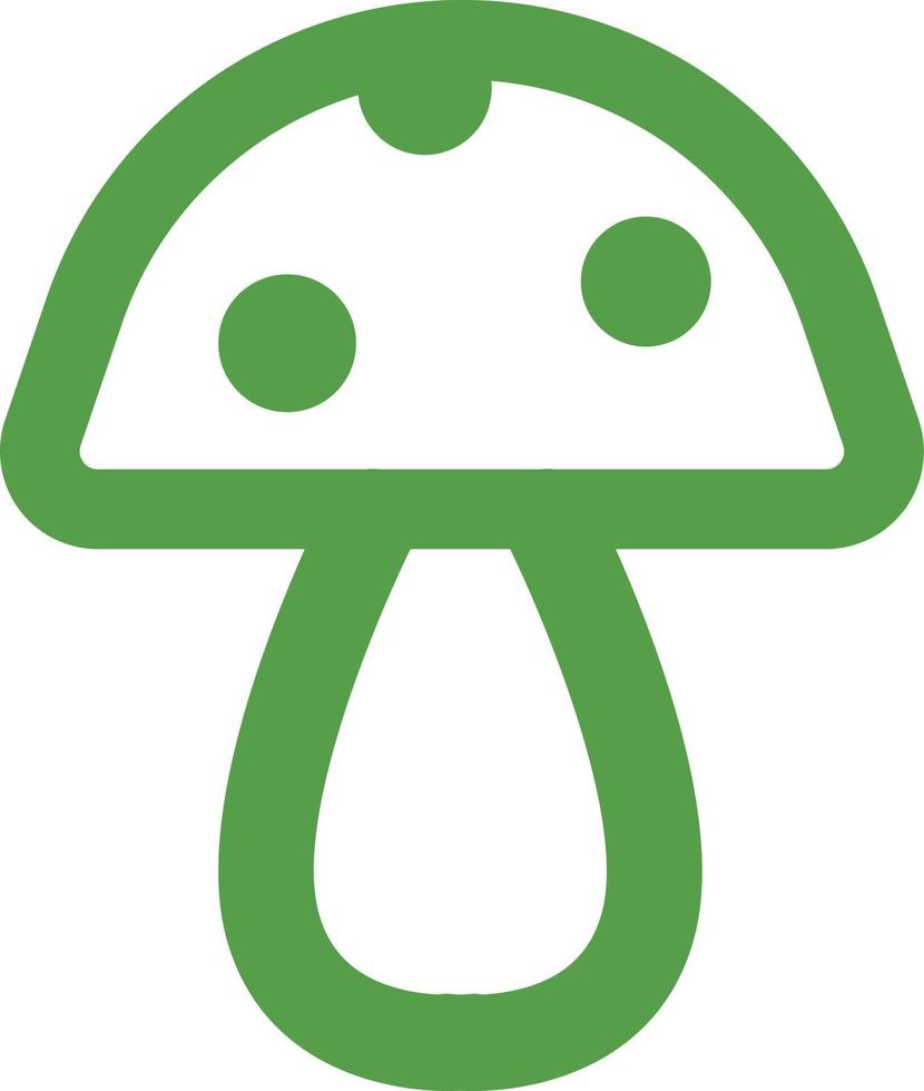 Green mushroom, illustration, on a white background. vector